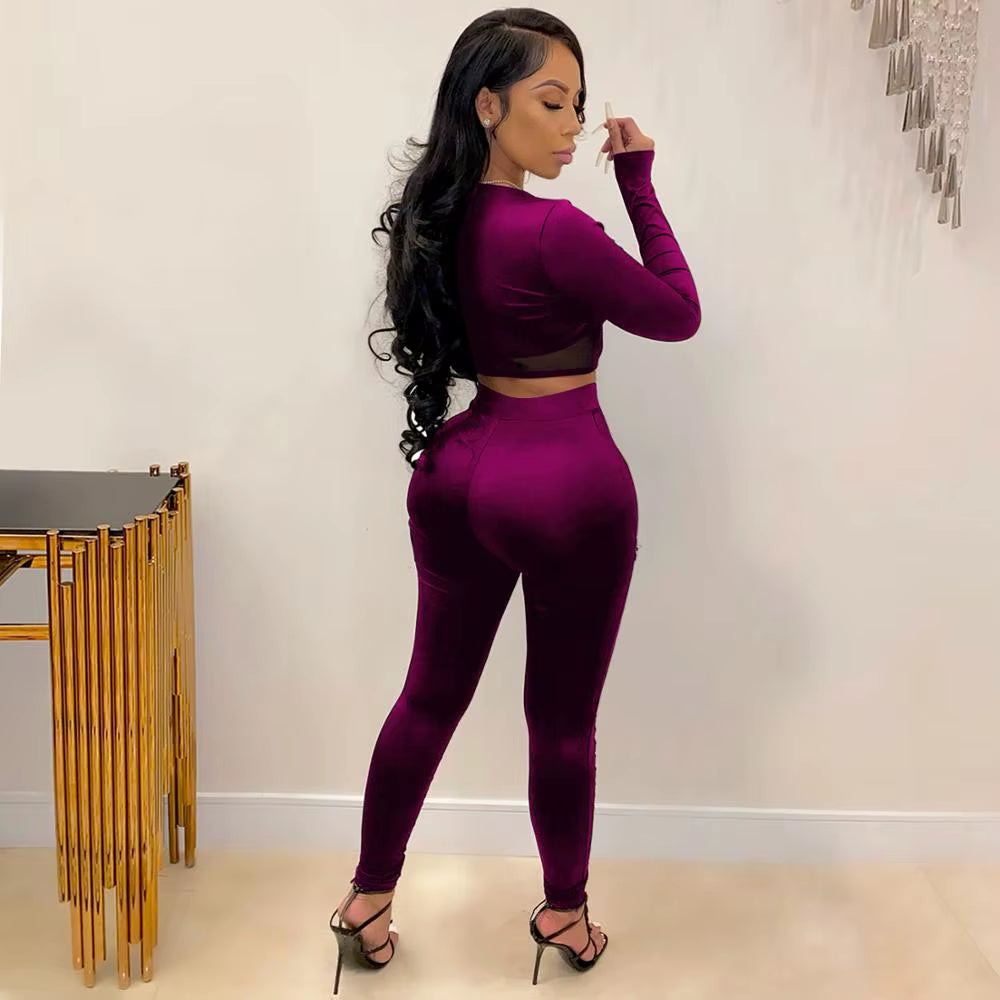 Two Piece Set Women Tracksuit Two Piece Outfits for Women 2 Piece Set Female Outfit Club Outfits for Female Winter Clothes 2020